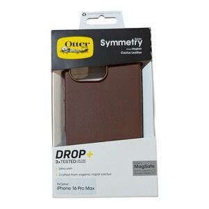 M1. OtterBox Cactus Leather MagSafe Apple iPhone 16 Pro‎ Max - Rich Adobe
